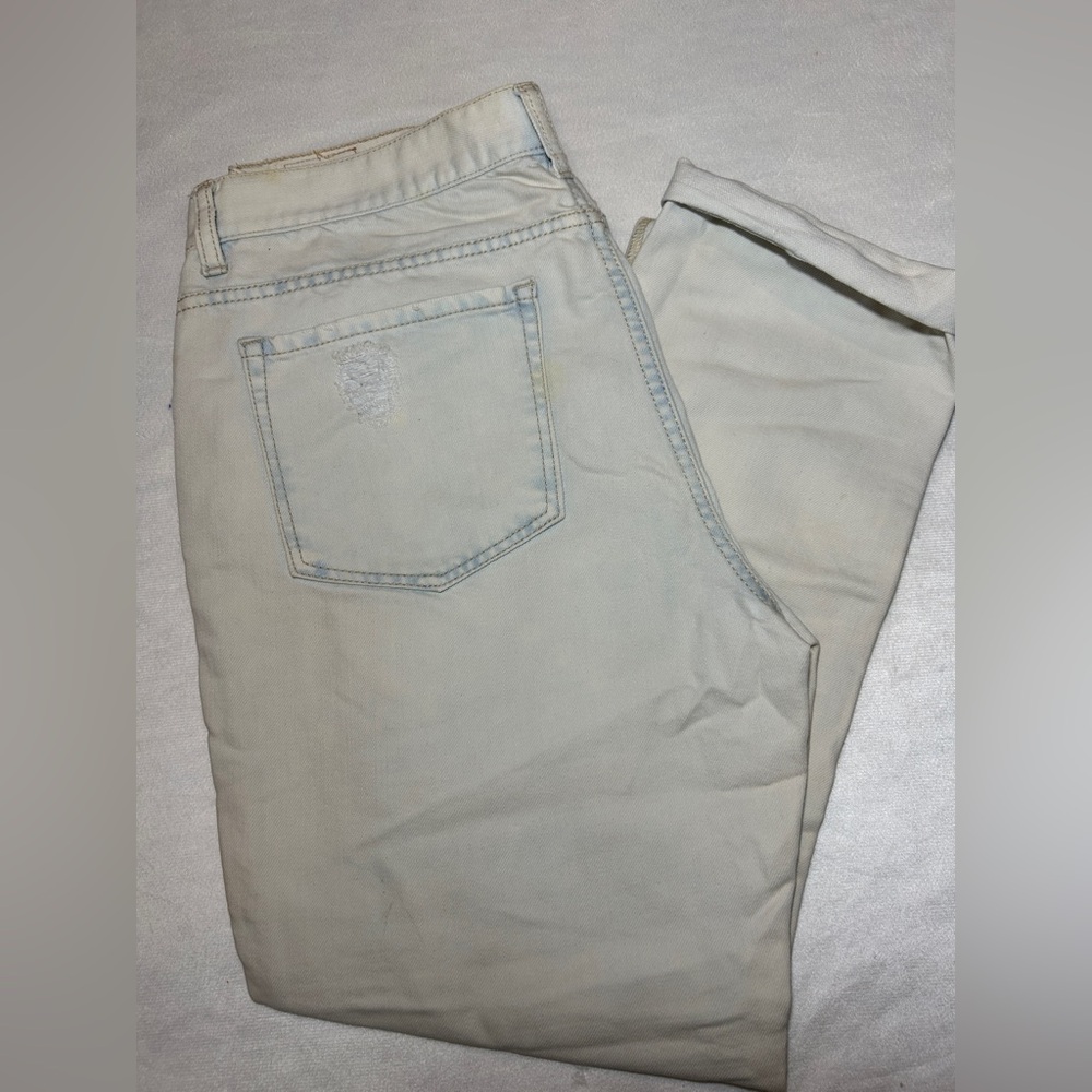 Bethany Mota Washed Distressed Mom Jeans
